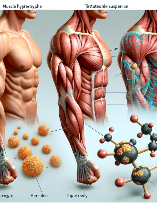 Influence of water-based testosterone suspension on muscle hypertrophy