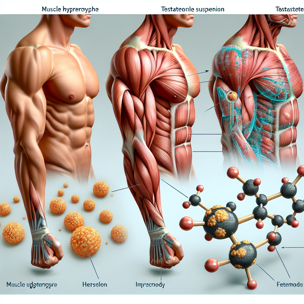 Influence of water-based testosterone suspension on muscle hypertrophy